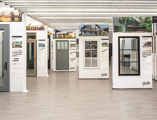 Bright modern replacement windows in a home